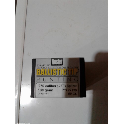 Nosler ballistic tip 270 caliber 130 grain