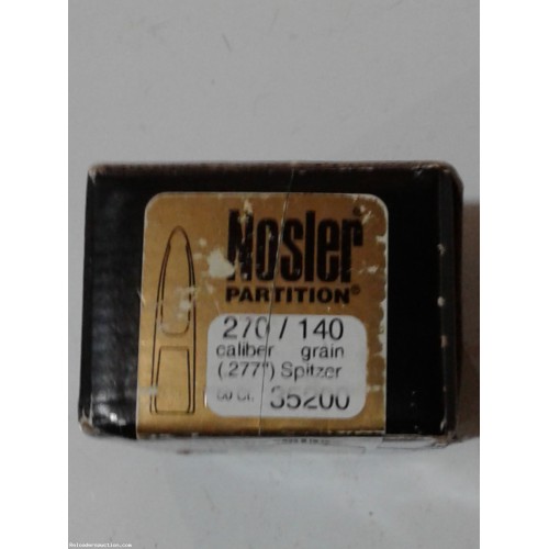 Nosler Partition 270 caliber 140 grain