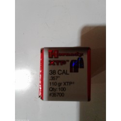 Hornady 110 grain XTP 38 caliber (0.357 diameter)