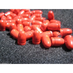 .356 9mm 130gr. RN Lead cast RED Powder Coated Bullets 250pk